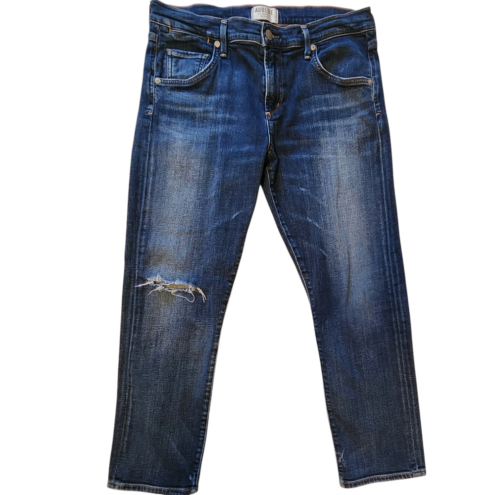 AGOLDE Jeans Isabel Slim Fit Boyfriend Starwood Slightly Distressed sz 29 ankle